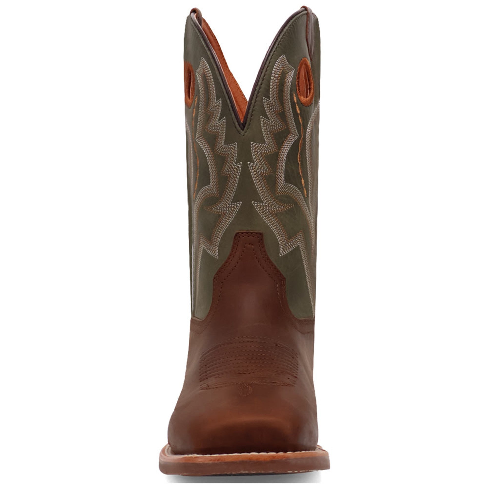 Dan Post Men's Leighton Brown/Green Leather Western Boots - 7D