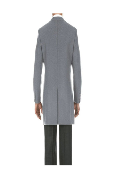 Light Gray Fall/Winter Essential Slim Fit Overcoat Wool Blend