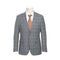 Designer Brand - Wool Stretch Single Breasted Slim Fit Light Grey Windowpane Suit