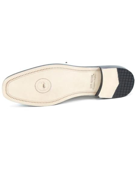 Los Altos Men’s Black and White Genuine Teju Lizard and Caiman Lace-Up Dress Shoes