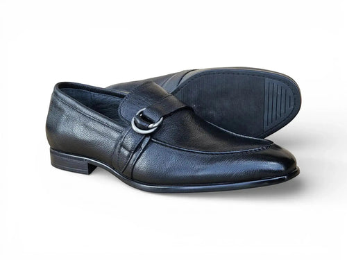 Carrucci Double D-Ring Loafers - Luxury Men's Dress Shoe