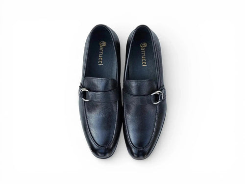Carrucci Double D-Ring Loafers - Luxury Men's Dress Shoe