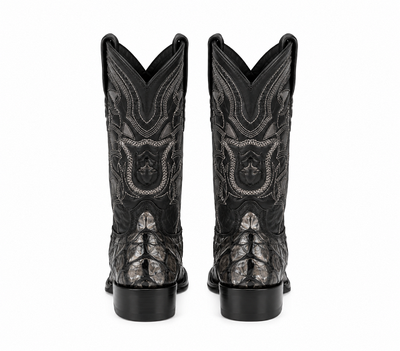 Los Altos Pirarucu Gray & Black European Square Toe Mens Boot