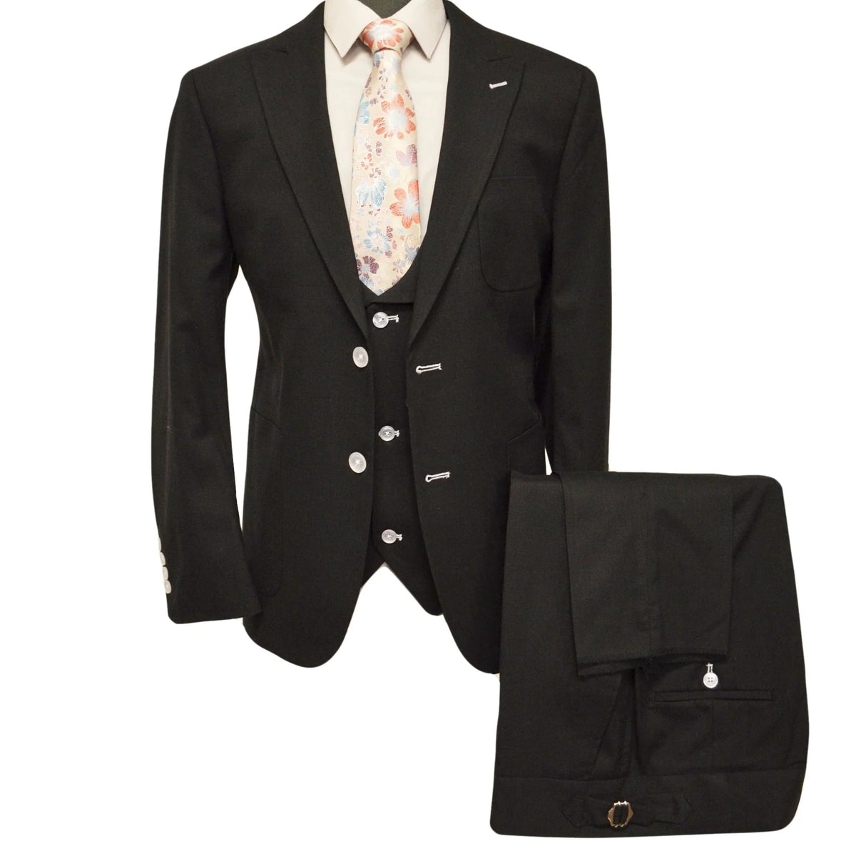 Rossiman Suits For Sale - Mens Designer Suit - Fashion Suits - Fancy 2 black Button Suits