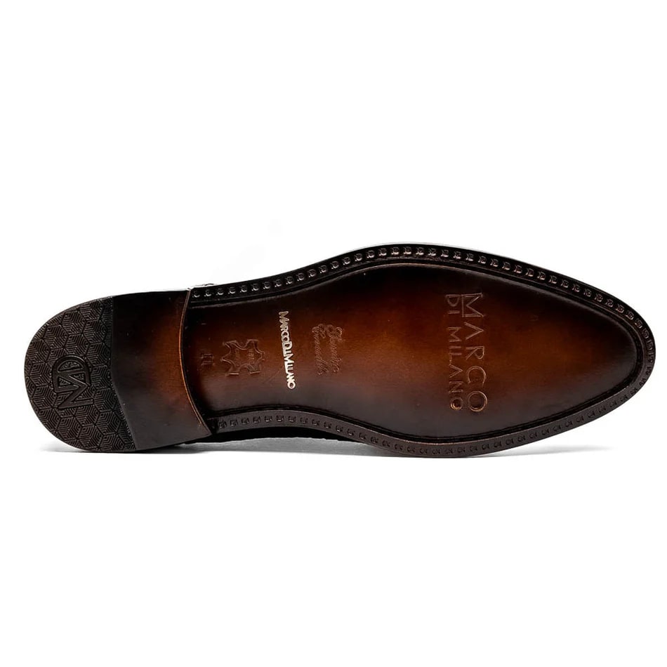 Marco Di Milano John Men's Shoes Exotic Caiman Crocodile / Woven Leather Dress Oxfords - 8.5