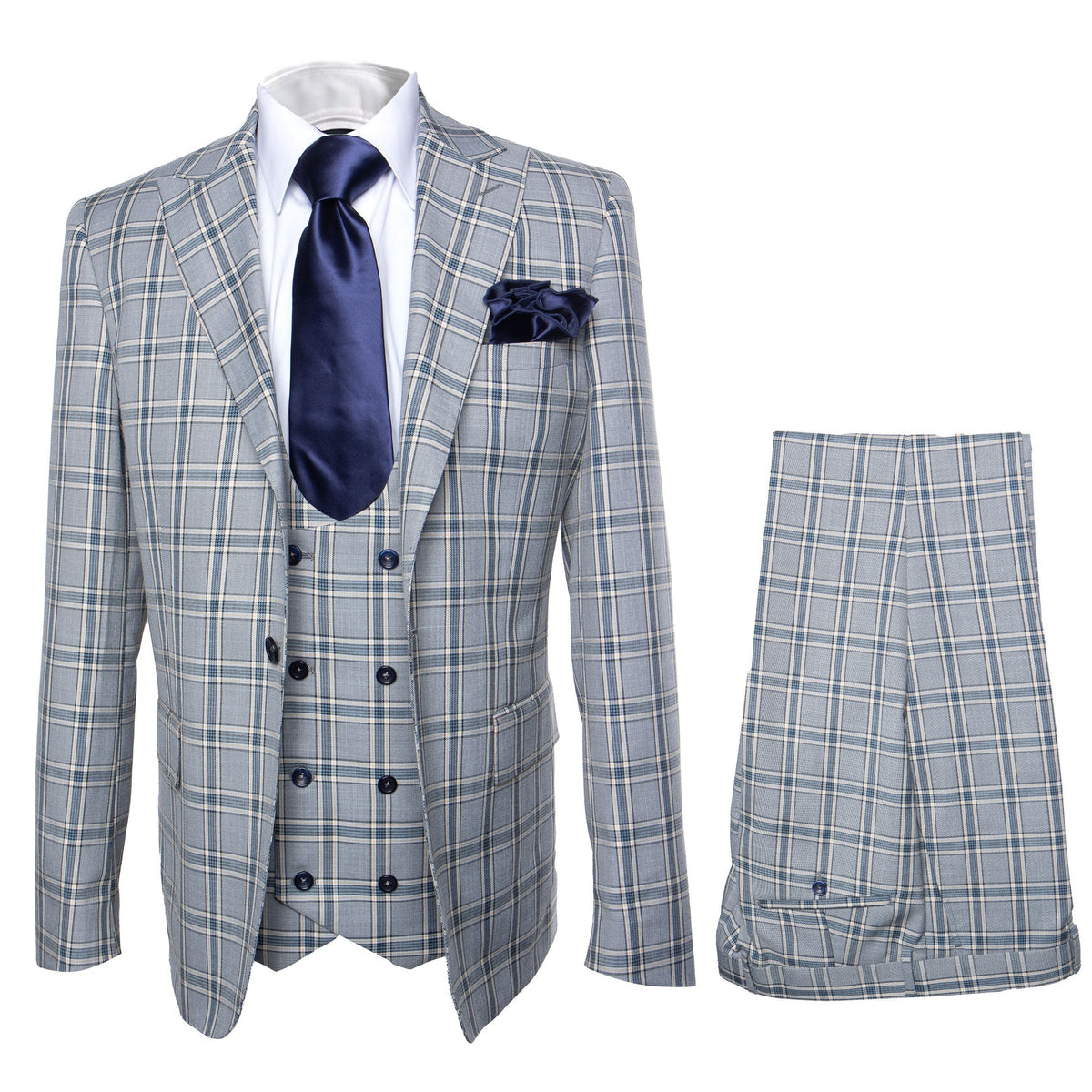 Rossi Man MAX RM1820 Slim Fit 3-Piece Suit รขโฌโ Modern Formal Suit for Men