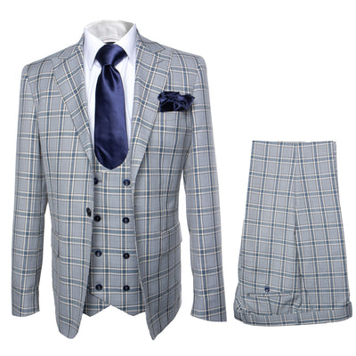 Rossi Man MAX RM1820 Slim Fit 3-Piece Suit – Modern Formal Suit for Men