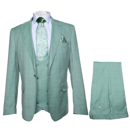 Rossi Man MAX RM1821 Slim Fit 3-Piece Suit - Contemporary Mens Formalwear