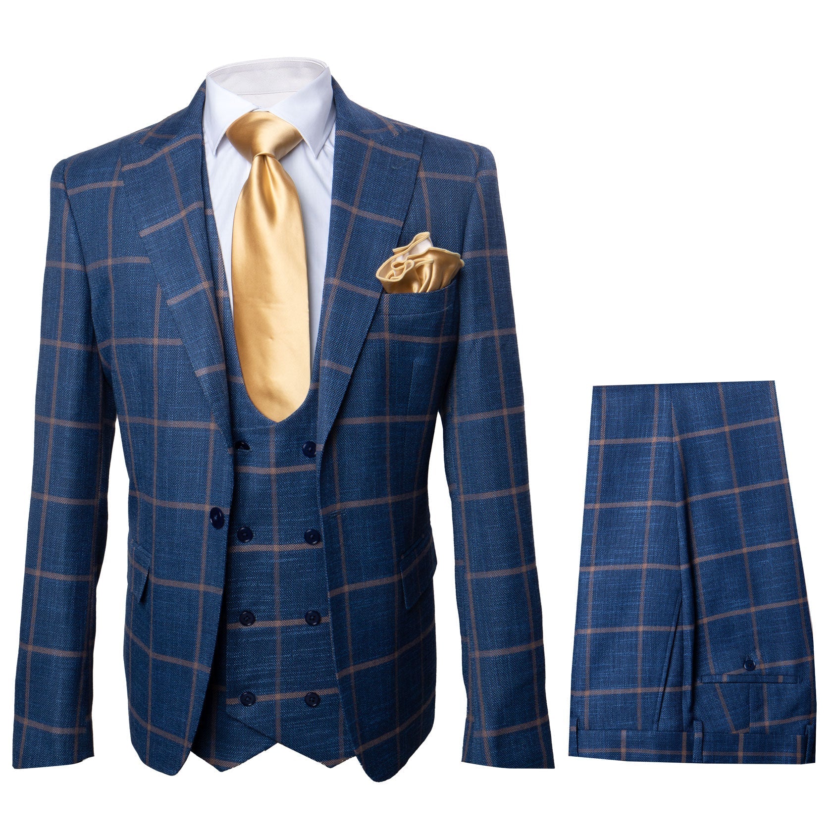 Rossi Man Max RM1840 – Slim Fit 3-Piece Formal Suit for Men - 34R