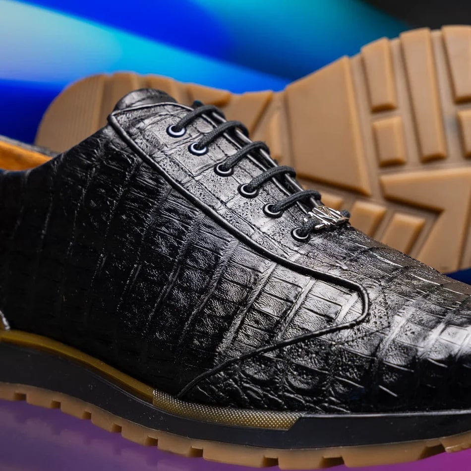 Marco Di Milano Alonzo Men's Shoes Genuine Caiman Crocodile Casual Sneakers - 8