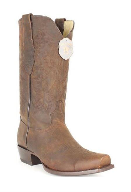 Men's Los Altos Boots 7 Toe Genuine Premium Leather Cowboy Handmade Dress Cowboy Boot Cheap Priced For Sale Online Mad Dog Brown - 6.0 Standard / D / Medium