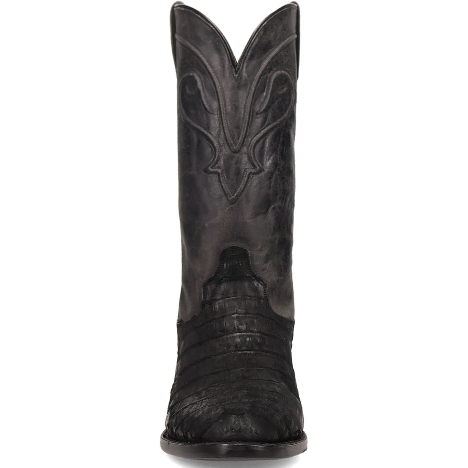 Dan Post Men’s Makara Genuine Caiman Black 13” Medium Round Toe Leather Boot - 7D