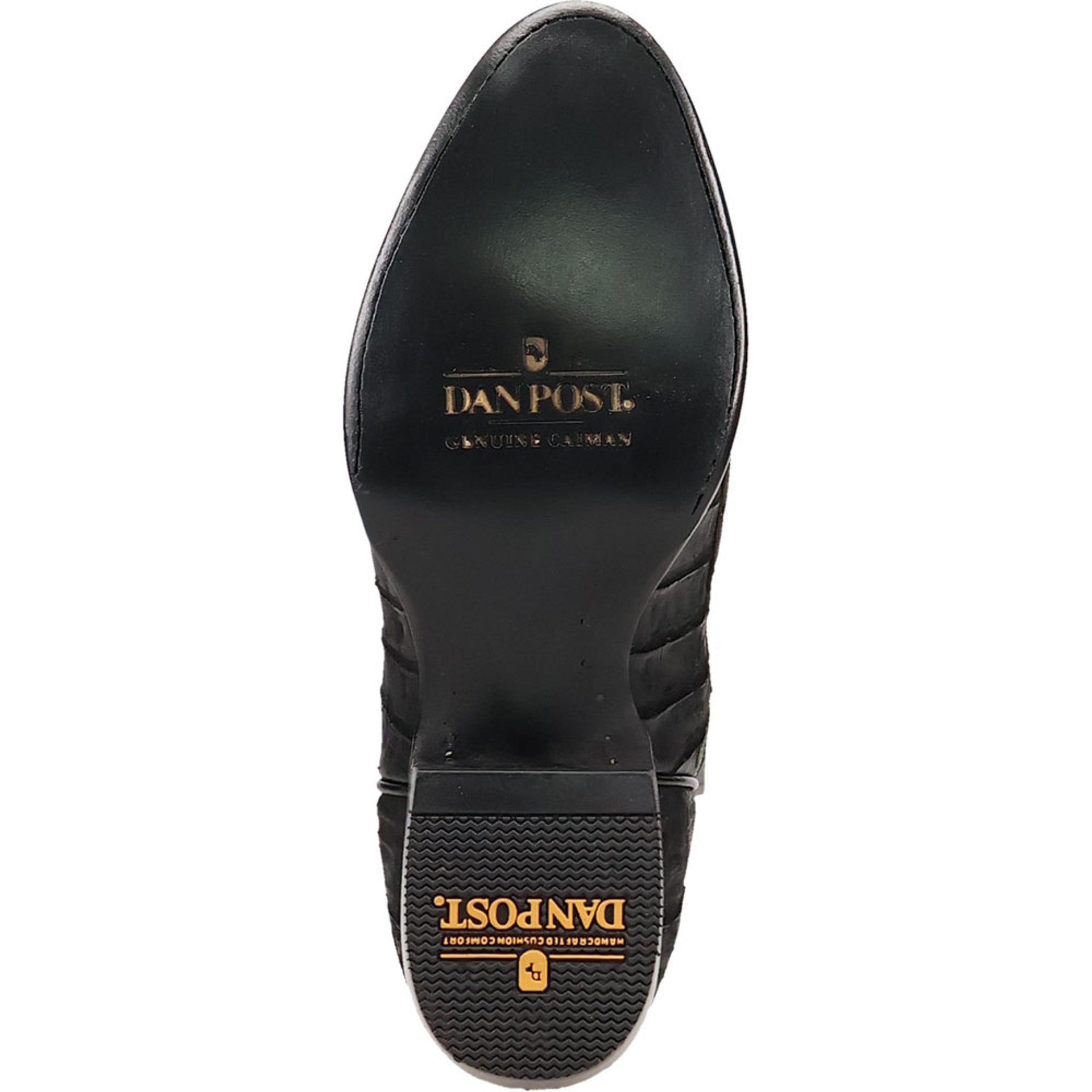 Dan Post Men’s Makara Genuine Caiman Black 13” Medium Round Toe Leather Boot - 7D