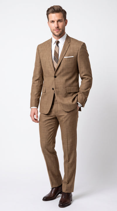 Men’s Don Draper Brown Suit Costume, Mad Men Inspired Vintage 1960s Formal Business Suit