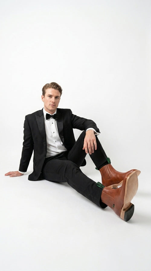 Mens Square Toe Ankle Boots