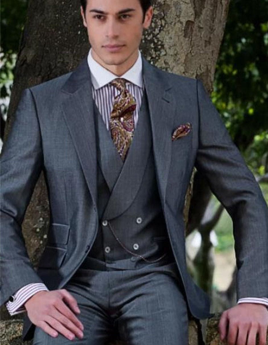 mens suit with waist belt