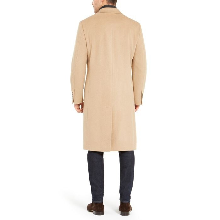 Mens Columbia Classic-Fit Camel Overcoat - Coat Size 38