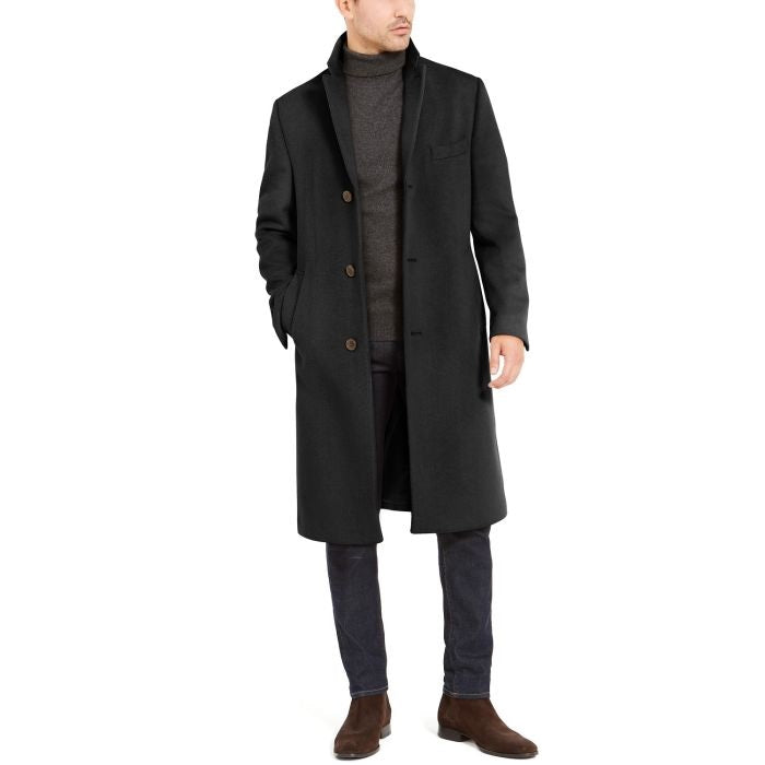 Mens Columbia Classic-Fit  Charcoal Overcoat - Coat Size 38