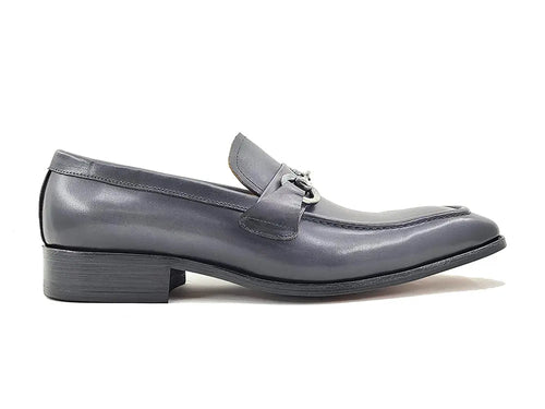 Carrucci Men's Burnished Signature Buckle Loafer