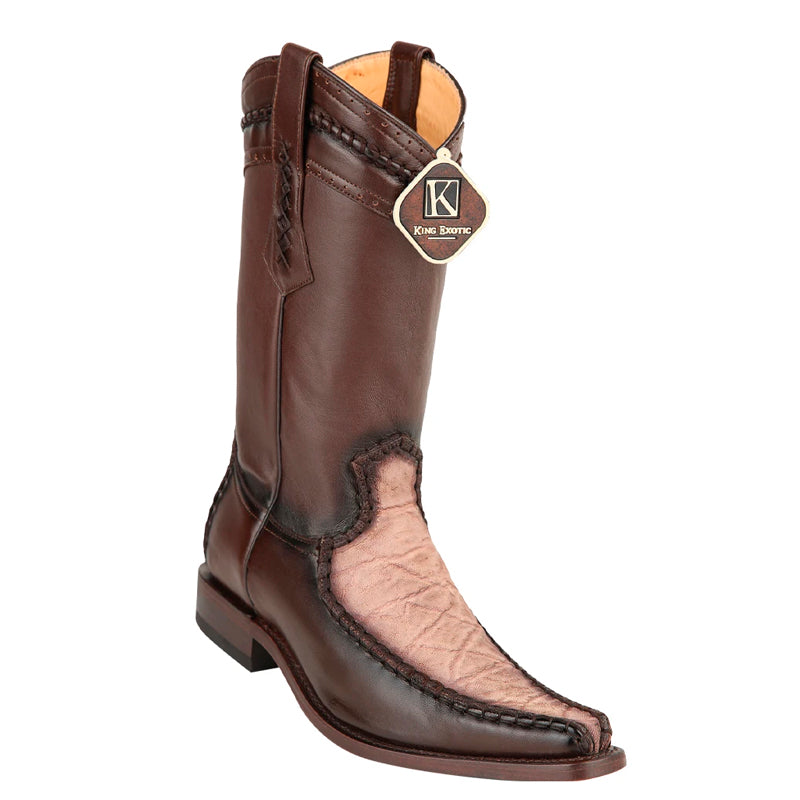 Men's King Exotic Genuine Elephant Boots European Toe Handcrafted Oryx (477bd7011) - 6 E
