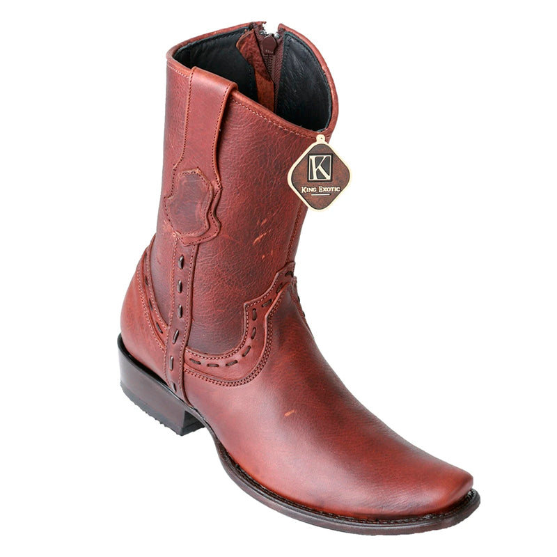 Men's King Exotic Leather Boots Dubai Toe Handcrafted Walnut (479B9940) - 6 E