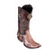 Men's King Exotic Python Boots Dubai Toe Handcrafted   Rustic Brown (4795785)