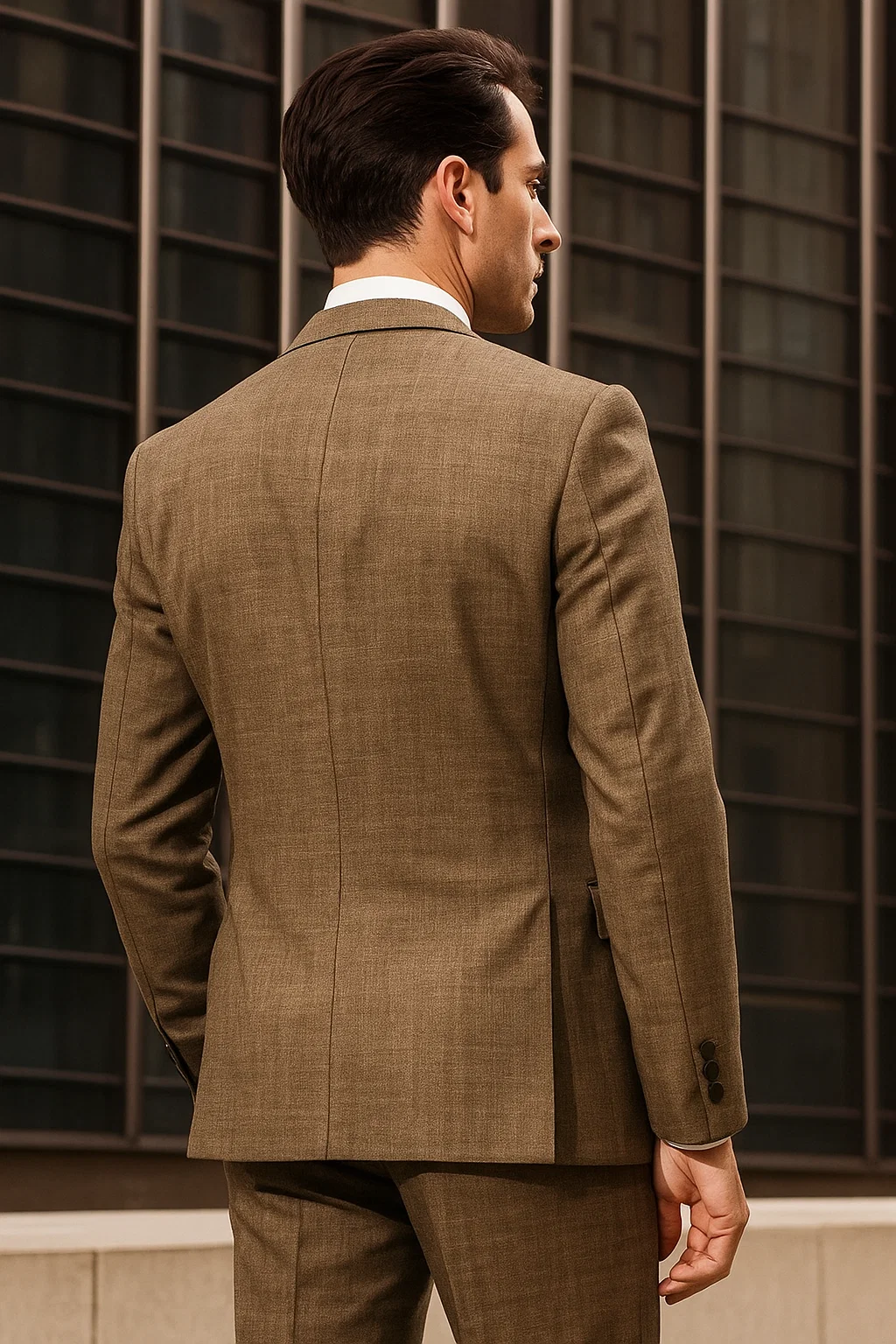 Men's Don Draper Light Tan Suits Suit Costume - Coat Size 38