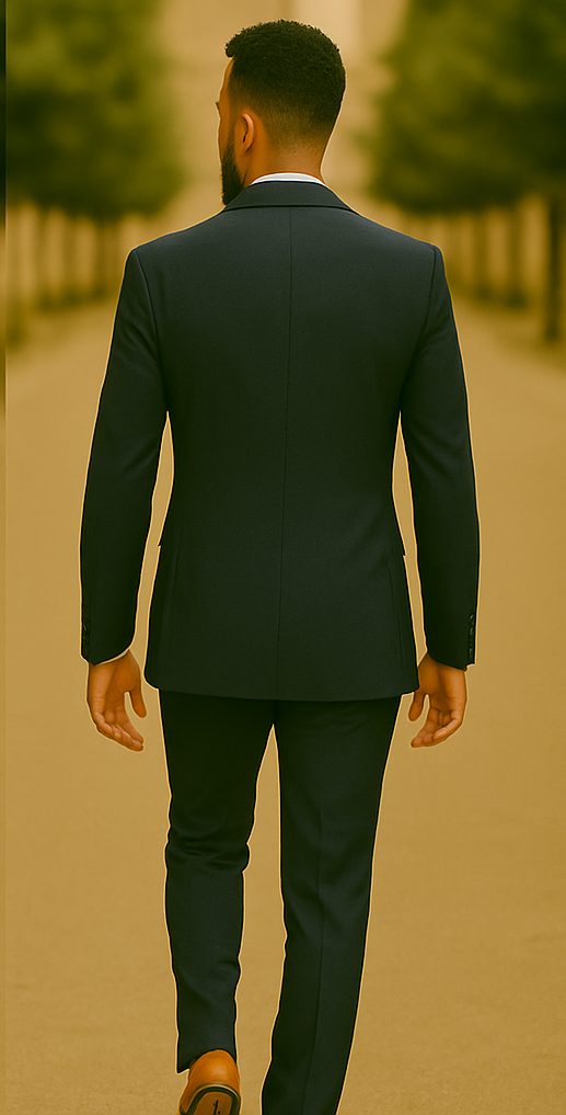 Men’s Slim Fit 100% Wool Suit by Rossiman Rossi – Peak Lapel Jacket & Plum Tapered Pants - 58R