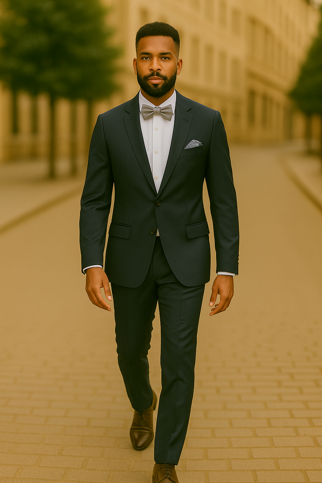 Men’s Slim Fit 100% Wool Suit by Rossiman Rossi – Peak Lapel Jacket & Plum Tapered Pants - 58R