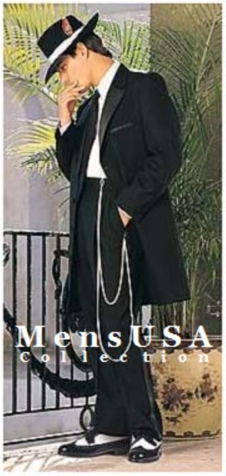 Men's Black dress zoot suit Fashion Tuxedo For Men + White Shirt + Black Tie Package Combo ~ Combination Price Men's Dress Shirt - 34 Short or Extra Small