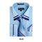 Men's Long Sleeve Two Toned Contrast Fashion Matching Tie, Hankie & French Cuffs Blue