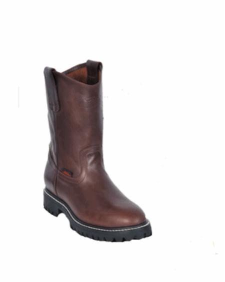 Men's Brown Los Altos Boots Grasso Nappa Work Boot - US 8.0 Standard/D/ Medium / Eu:41-42