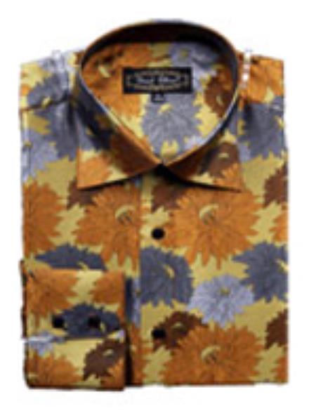 Men's Fancy Shirts Brown