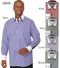 Men's Stylish Fashion Stripe Shirt W/ Solid Accent Cuffs White Collar Two Toned Contrast & Collar Multi-Color