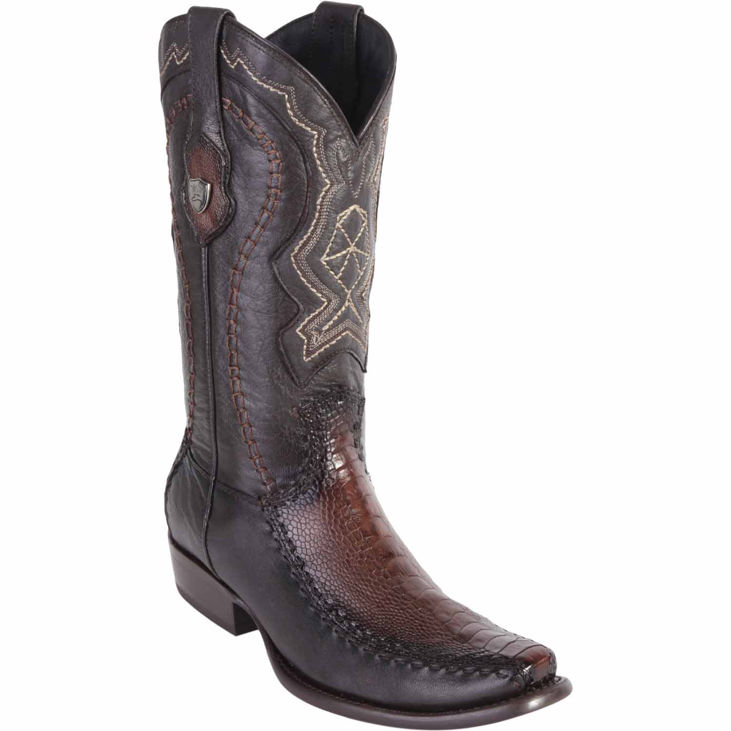Men's Wild West Ostrich Leg with Deer Dubai Toe Boots 279F05 - 6