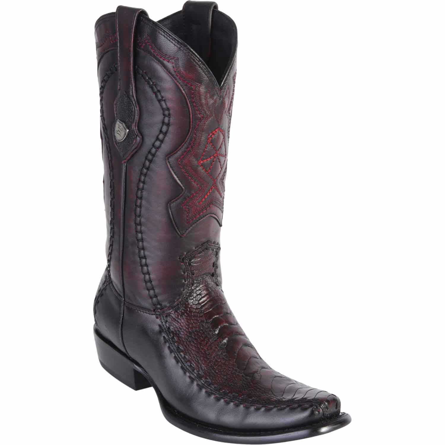Men's Wild West Ostrich Leg with Deer Dubai Toe Boots 279F05 - 6