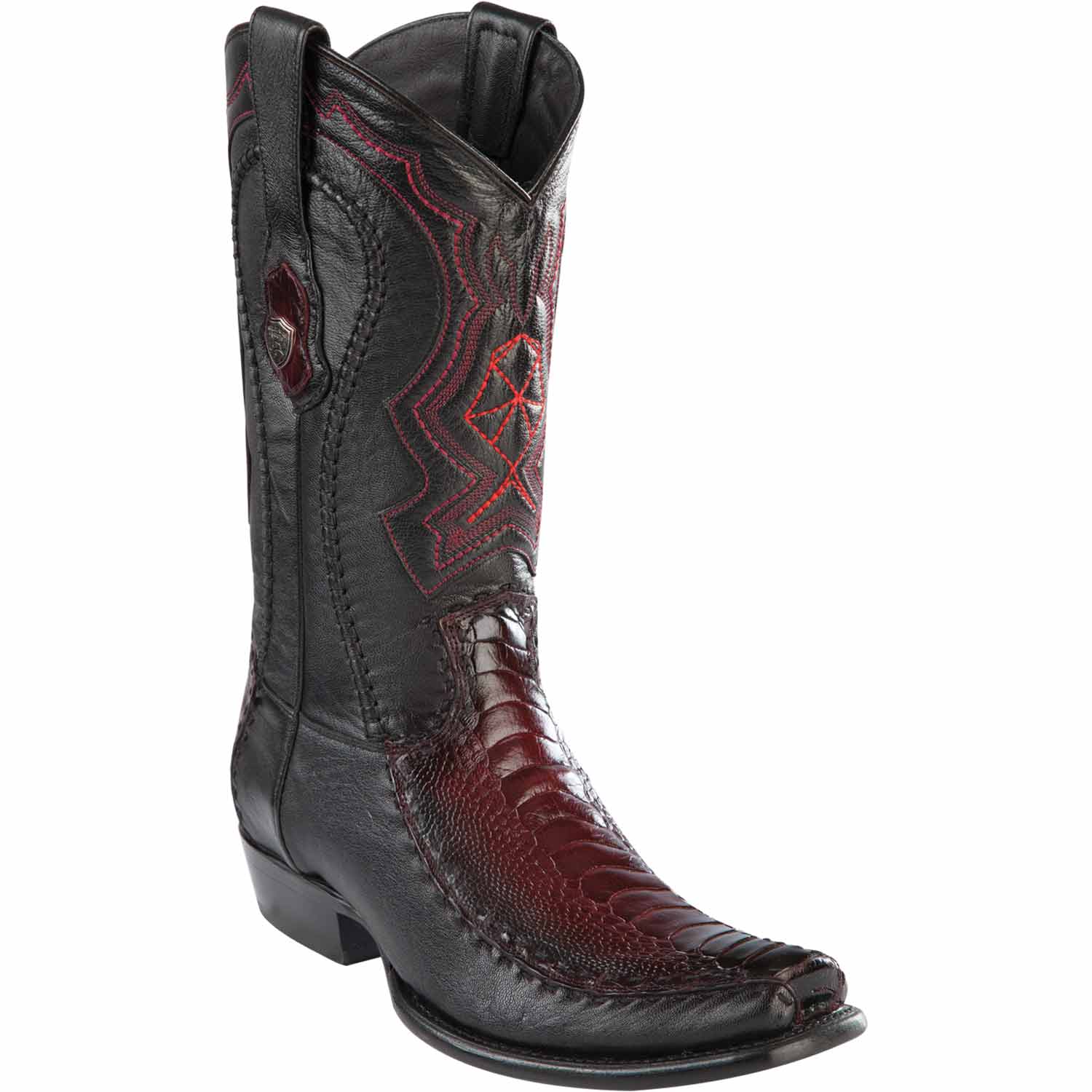 Men's Wild West Ostrich Leg with Deer Dubai Toe Boots 279F05 - 6