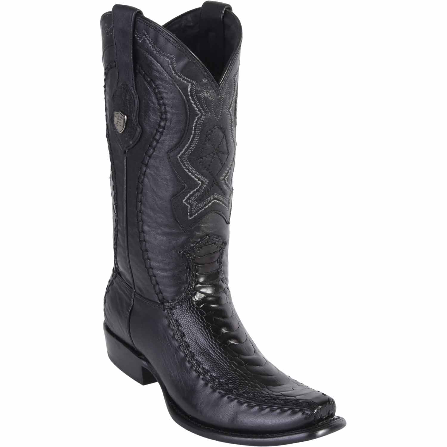 Men's Wild West Ostrich Leg with Deer Dubai Toe Boots 279F05 - 6