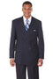 Mens Double Breasted Ton on Ton Stripe Suit in Navy