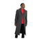 Mens Martini Four Button Wool Full Length Charcoal Overcoat