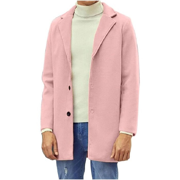Mens Pink Overcoat - Coat Size 38