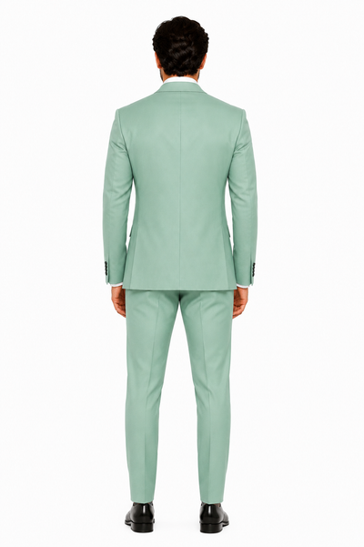 Mens Sage Green Double Breasted Suit