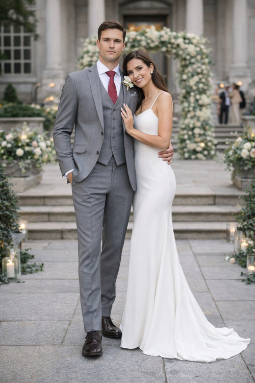 Mens Grey Groom Suit - Grey Groomsmen Suits