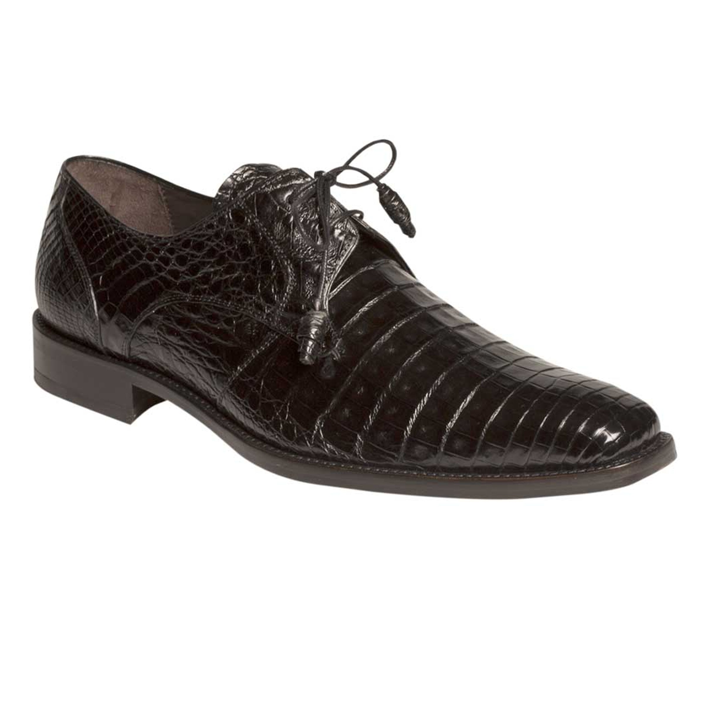 Mens Mezlan Anderson Caiman Crocodile Dress Shoe in Black - 11