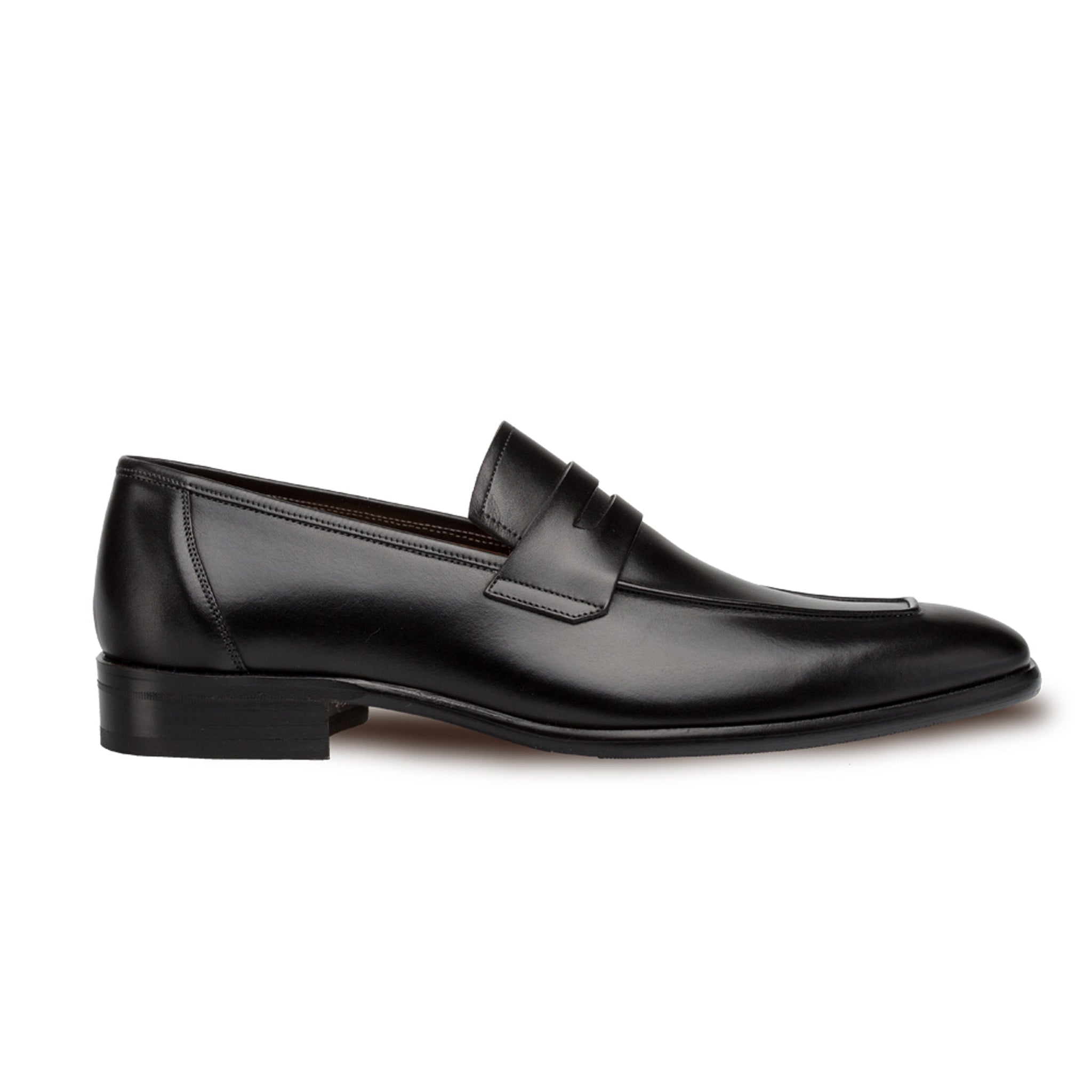 Mens Mezlan Republic Calfskin Cap Toe Blucher Dress Shoe in Black