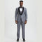 Stacy Adams 3pc Tuxedo Shawl Lapel, Mid Grey