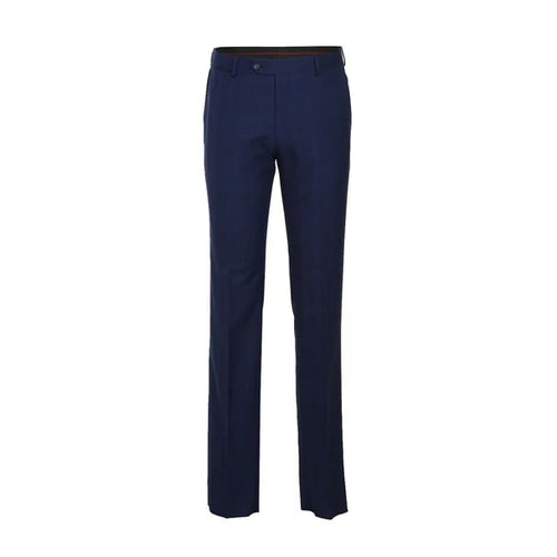 Designer Brand - Wool Stretch Single Breasted Slim Fit Midnight Blue Suit