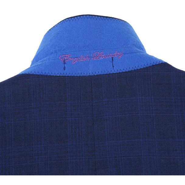 Designer Brand - Wool Stretch Single Breasted Slim Fit Midnight Blue Suit - Coat Size 38