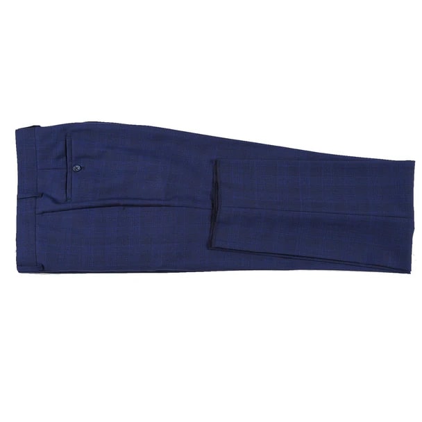 Designer Brand - Wool Stretch Single Breasted Slim Fit Midnight Blue Suit - Coat Size 38