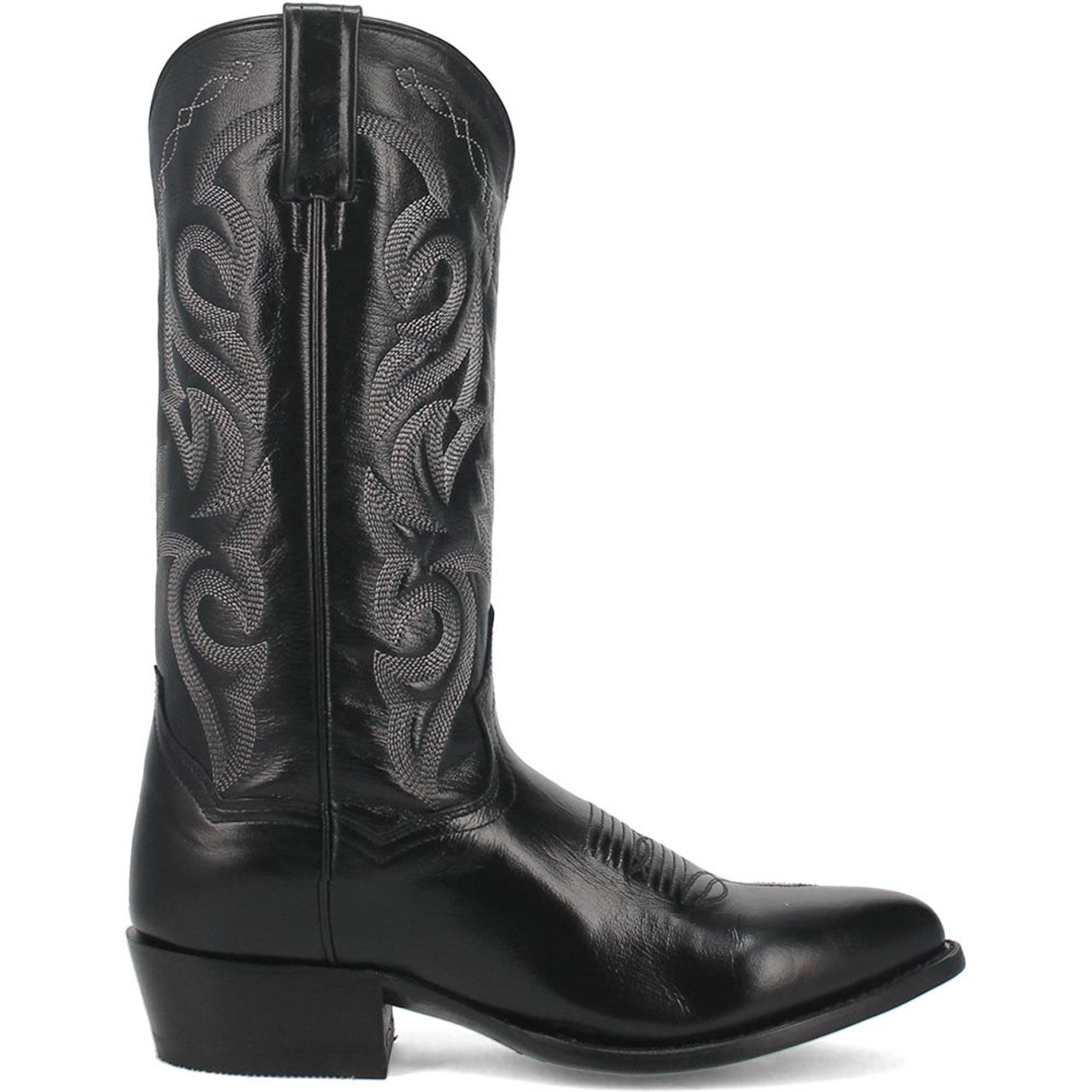 Dan Post Men’s Milwaukee 13 J Pointed Toe Black Cowboy Fine Leather Boot - 6.5D